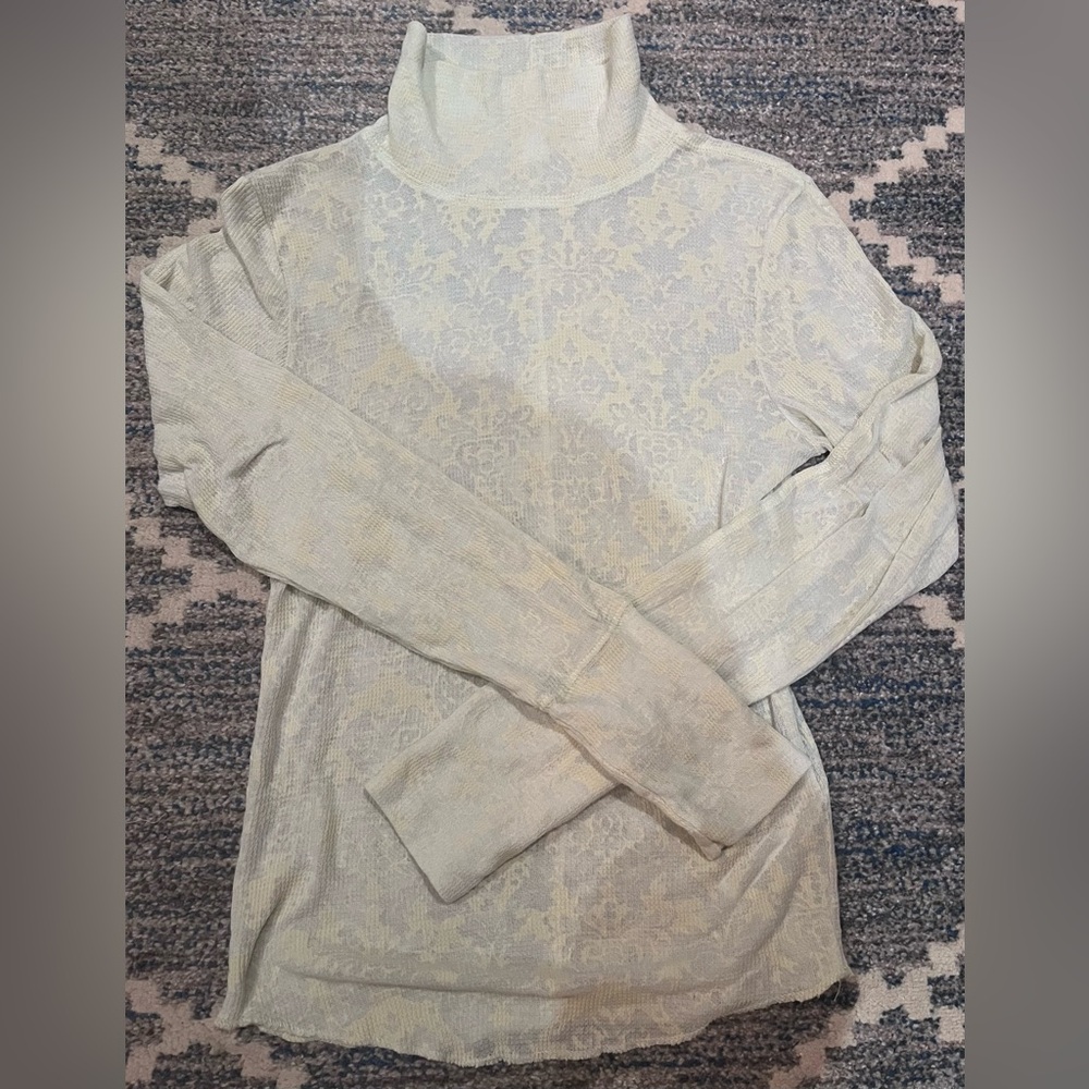 NWOT Free People Intimately Size M Sheer Yellow Top